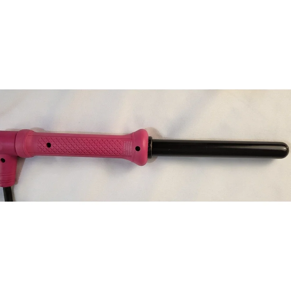 NuMe Professional Hot Pink Styling Reverse Curling Wand With Tourmaline HB025B-3